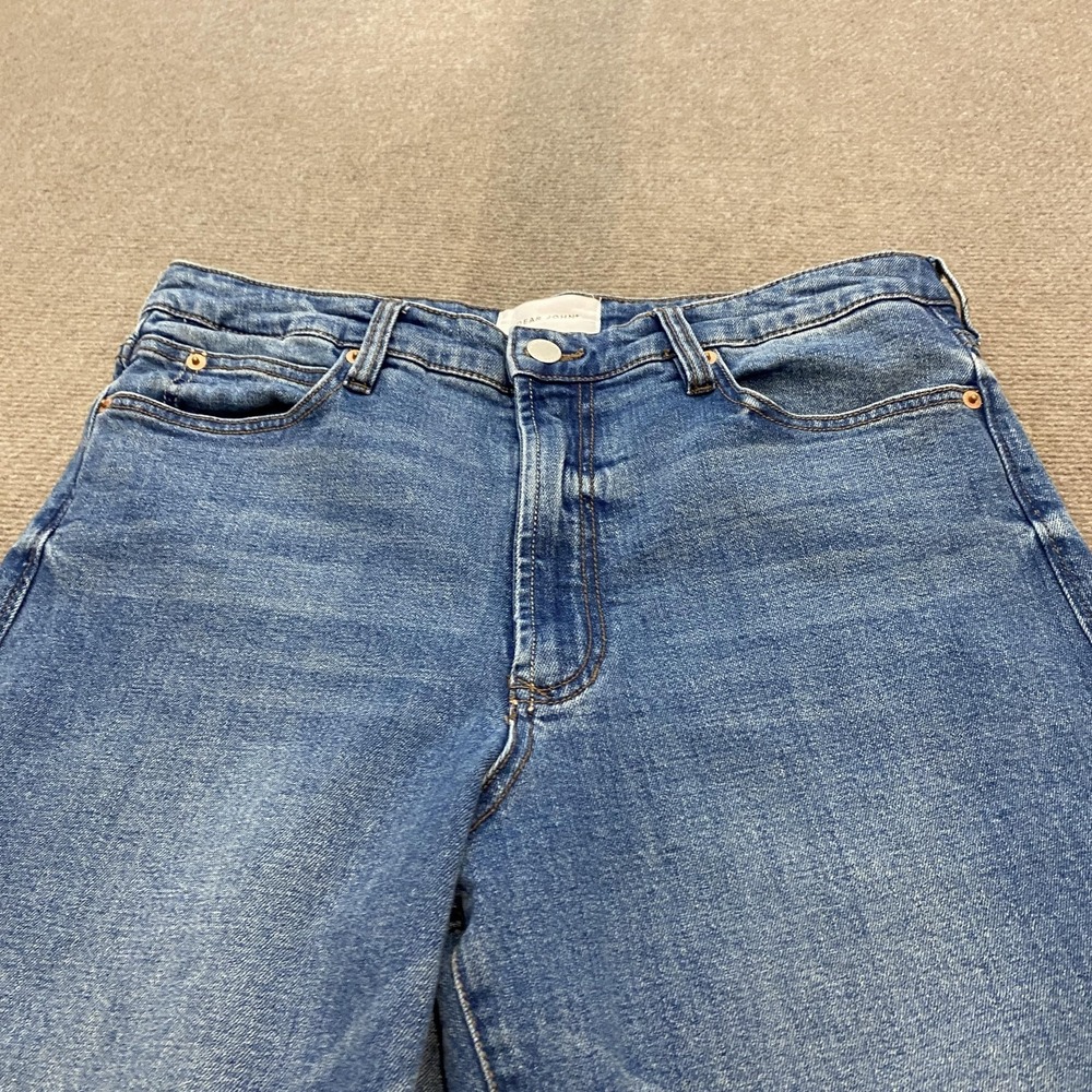 Dear‎ John Frankie Straight Jeans Womens 32 Blue High Rise Fringe Stretch Denim - Picture 2 of 14